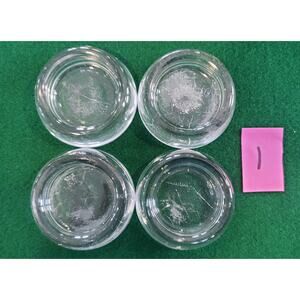 Vintage Hazel Atlas Furniture Coasters Clear Lot of four 2" Floor Protector